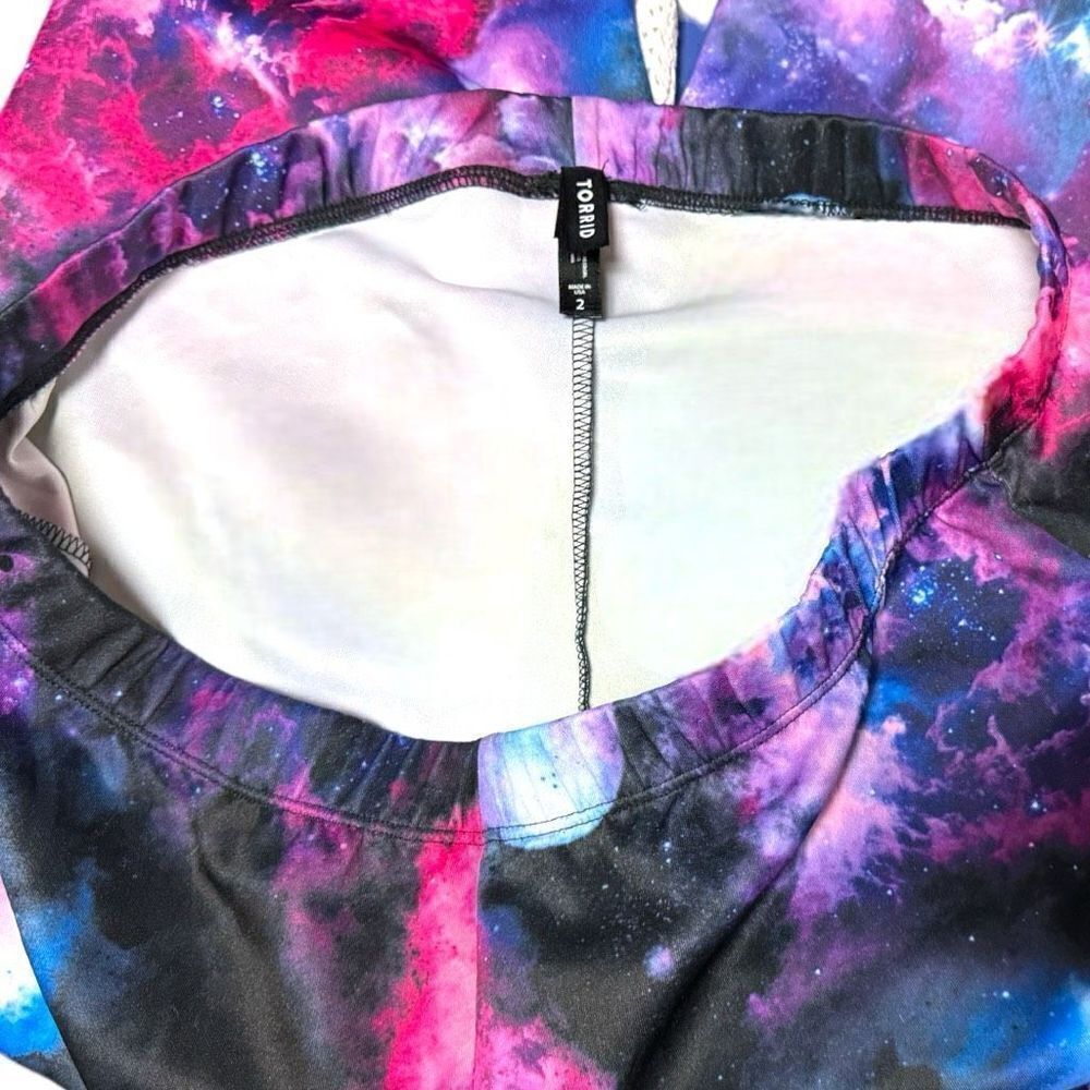 Torrid Celestial Galaxy Print Scuba Leggings Size 2 2XL - Picture 12 of 15
